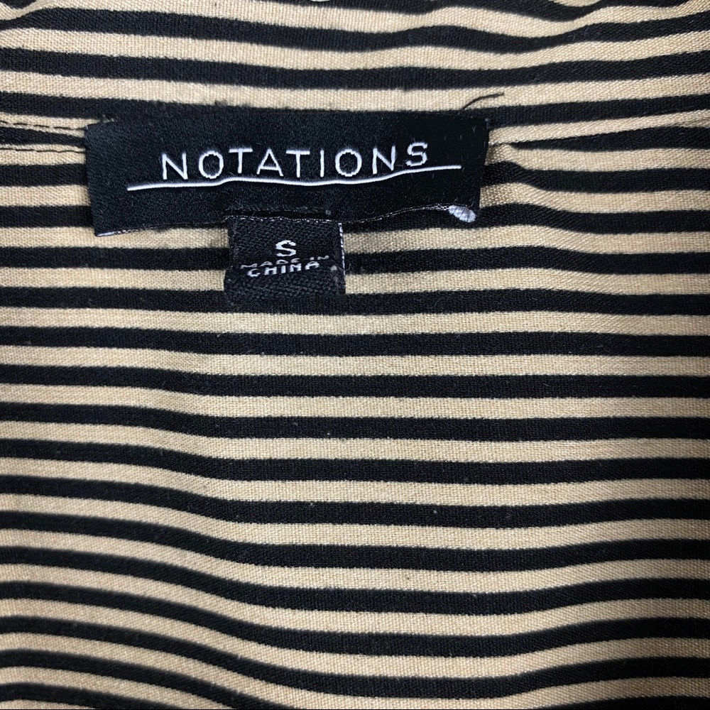Notations Stripped Button Down Blouse - image 5